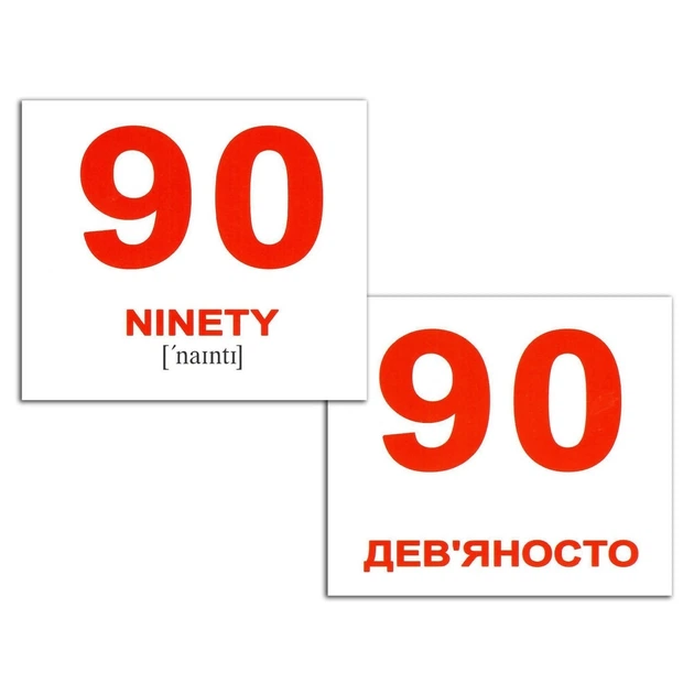 Набір міні-карток Домана укр.-англ. Числа/Numbers 40 шт Вундеркінд з Пелюшок (2100064065712) - зображення 4