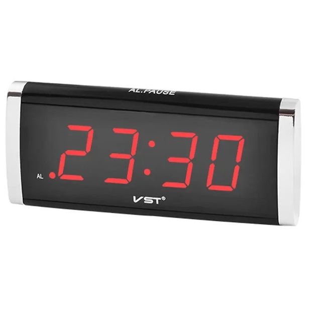 Настольные часы VST -730 сетевые 220В led будильник Красный циферблат ...
