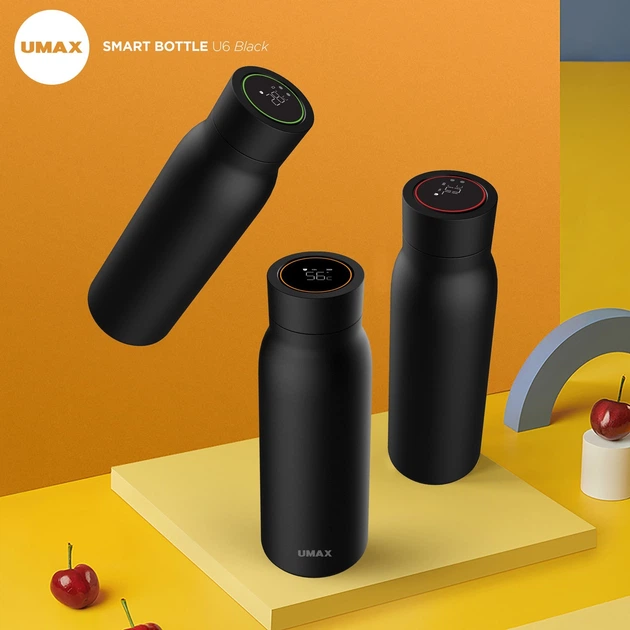 Smart termos Umax Smart Bottle U6 Black 600 ml (8595142719139) - obraz 4