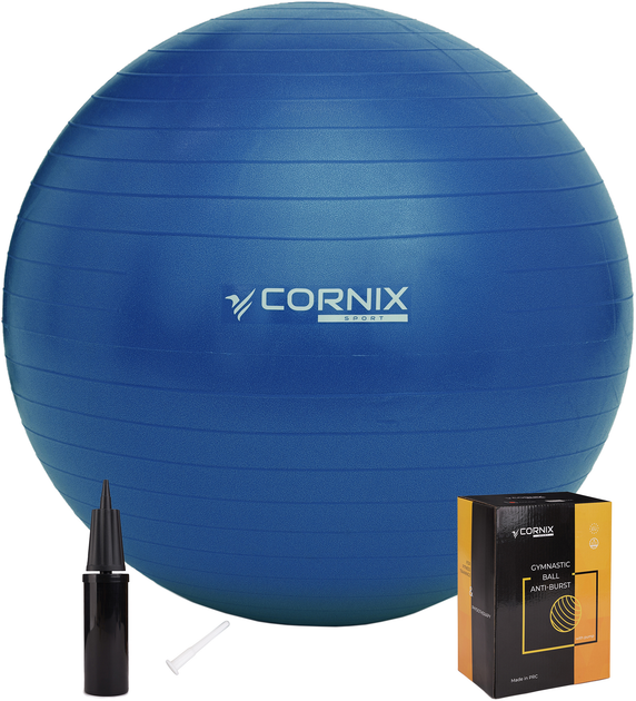 Мяч для фитнеса (фитбол) Cornix 75 см Anti-Burst XR-0025 Blue – фото ...