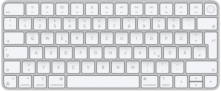 Клавіатура бездротова Apple Magic Keyboard з Touch ID Bluetooth German (MK293D/A) - зображення 1