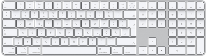 Клавіатура бездротова Apple Magic Keyboard з Touch ID і цифровою панеллю Bluetooth German (MK2C3D/A) - зображення 1
