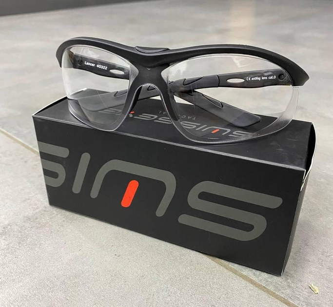 Окуляри тактичні Swiss Eye Lancer, Прозоре скло, сертифіковані, 1 змінне скло, балістичні окуляри - зображення 1