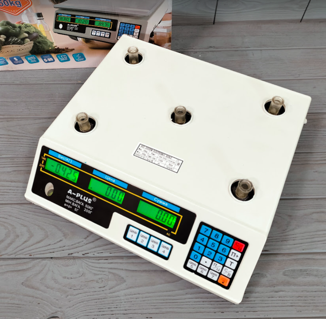 Весы торговые A-Plus электронные с дисплеем и аккумулятором до 50кг (SC-1660) - Фото 9 Весы торговые A-Plus электронные с дисплеем и аккумулятором до 50кг (SC-1660) - изображение 9
