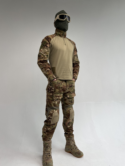 Тактичний військовий костюм з наколінниками Мультикам (Убакс+Штани) XL - зображення 2