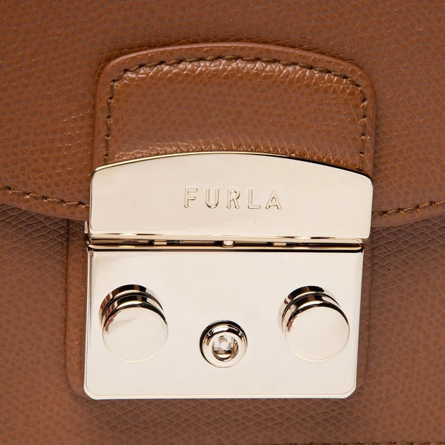 Torebka crossbody damska ze skóry naturalnej Furla Metropolis S Crossbody WB00244ARE00003B001007 Brązowa (8050597035864) - obraz 7
