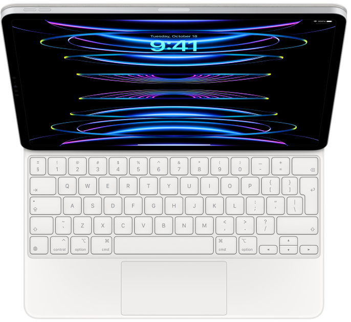 Обкладинка-клавіатура Apple Magic Keyboard для iPad Pro 12.9 (5th gen) International English White (MJQL3Z/A) - зображення 1