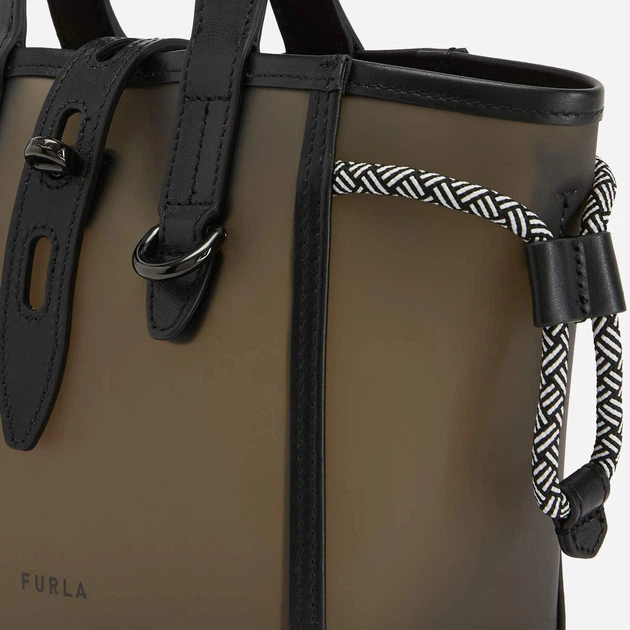 Torebka crossbody damska ze skóry naturalnej Furla Net Mini Tote BASRFUABX0919O60001042 Czarna (8050597141480) - obraz 5