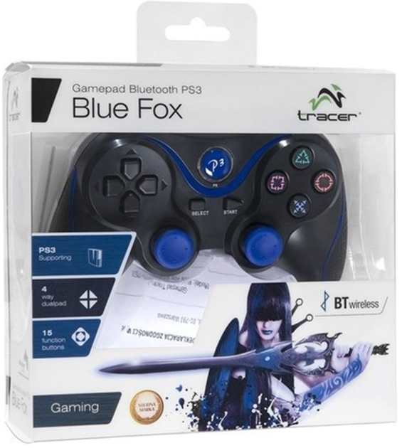 Bezprzewodowy gamepad Tracer Blue Fox PS3 Bluetooth Czarny (TRAJOY43818) - obraz 6