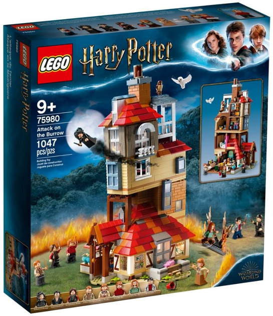 Zestaw klocków LEGO Harry Potter Atak na Norę 1047 elementów (75980) - obraz 1