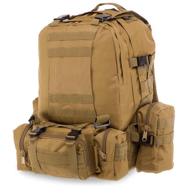 Рюкзак тактический с подсумками RECORD TY-7100 размер 53х32х16см 50л цвет хаки - изображение 1