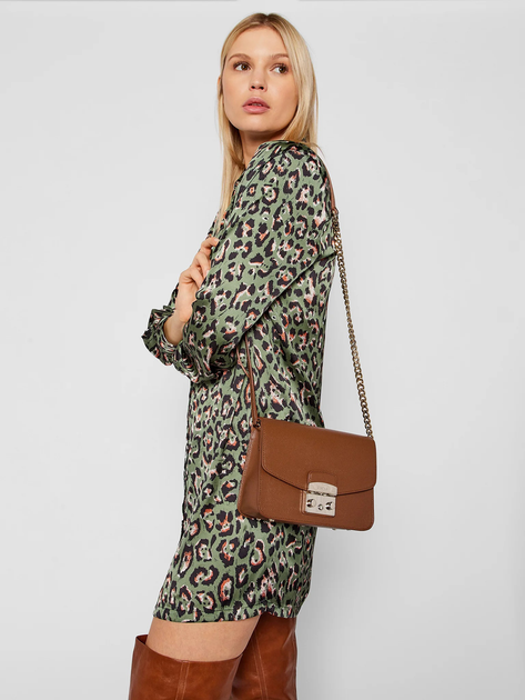 Torebka crossbody damska ze skóry naturalnej Furla Metropolis S Crossbody WB00244ARE00003B001007 Brązowa (8050597035864) - obraz 2