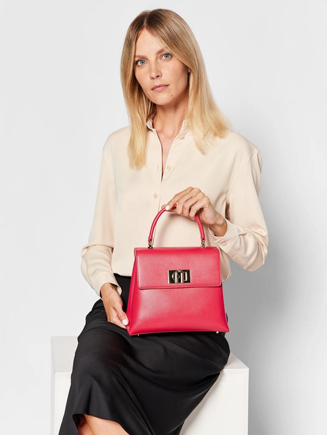 Сумка крос-боді жіноча шкіряна Furla 1927 S Top Handle BAKPACOARE0001265S1007 Flame (8050597159102) - зображення 8