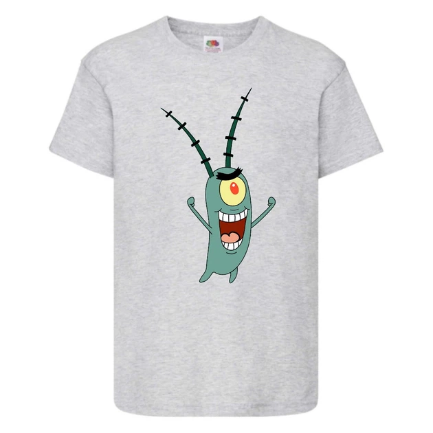 Футболка детская Спанч Боб 15 (Sponge Bob) серая 140 см - Фото 1 Футболка детская Спанч Боб 15 (Sponge Bob) серая 140 см - изображение 1