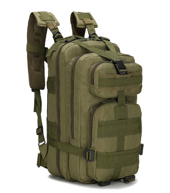 Тактичний похідний рюкзак Military військовий рюкзак 25 л 45х24х22 см Хакі - зображення 1