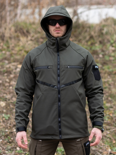 Тактична куртка утеплена BEZET Softshell Omega 6281 2XL Хакі (2000221962628) - зображення 2