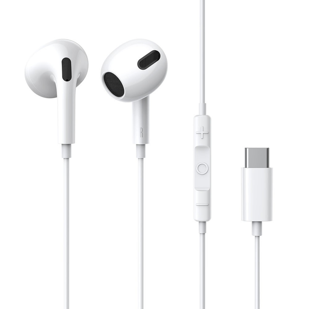 Наушники проводные Baseus Encok C17 с микрофоном Type-C White купить в ...