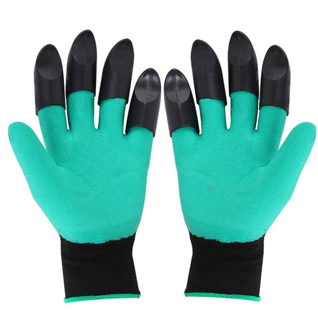 Садовые перчатки прорезиненные Garden Work-Gloves 1 пара с когтями, с ...