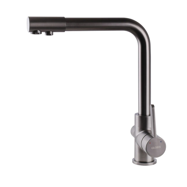 Змішувач для кухні під фільтр Globus Lux LAZER GLLR-0444-11-GRAPHITE чорна сталь графіт - зображення 4