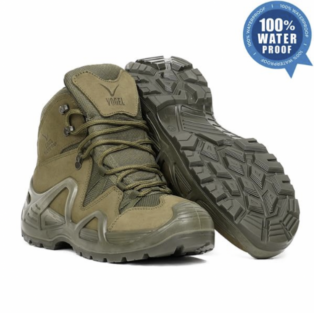 Тактичні черевики Waterproof (Олива) Vogel 40(26см) 1110012 - изображение 1