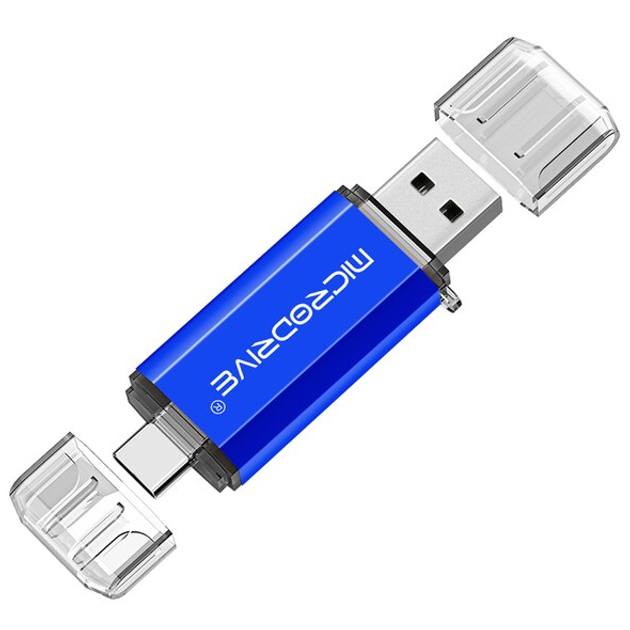 Металлическая USB Флешка 2в1 128GB Type-C/USB 2.0 для телефона ...