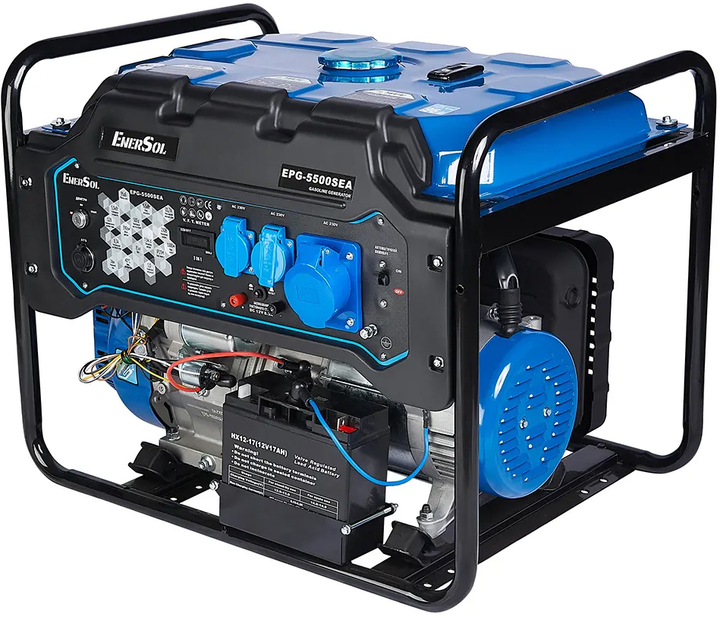 Генератор бензиновий EnerSol EPG-5500SEA 5/5.5 кВт електричний/ручний пуск AVR - зображення 2