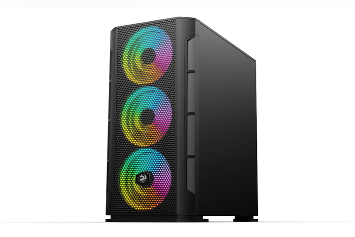 Корпус 2E GAMING CALLEO (GB700) MiniT, Micro ATX,Mini ITX, 2xUSB2.0, 1xUSB3.0, 4x120мм ARGB, скло (бічна панель), без БЖ, чорний - изображение 8
