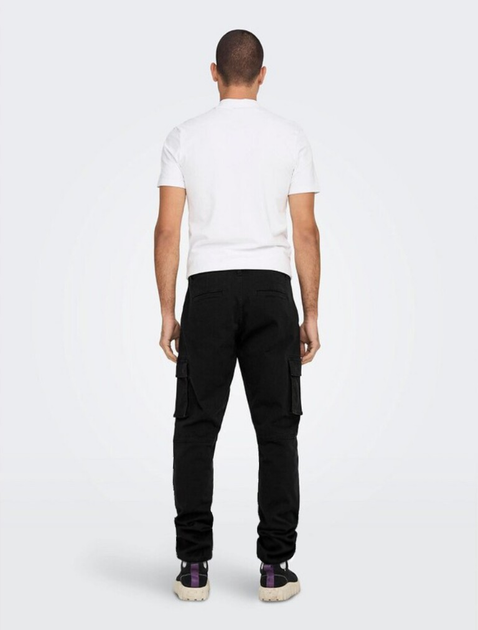 Чоловічі штани карго тактичні чорні 34 (50 розмір) - зображення 2