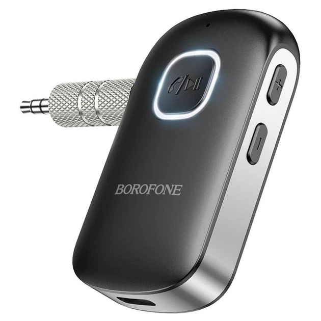 Bluetooth 5.0 ресивер Атомобильный FM-трансмиттер BOROFONE BC42 Car AUX Receiver Аудио адаптер Black - изображение 3