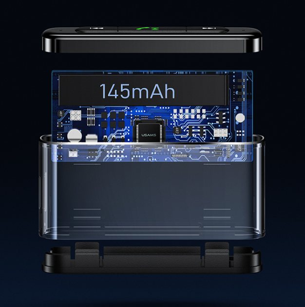 Bluetooth ресивер Атомобильный FM-трансмиттер(модулятор) Usams US-SJ519 3.5DC Mini Car Wireless Audio Receiver BT5.0 Аудио адаптер Grey - изображение 8
