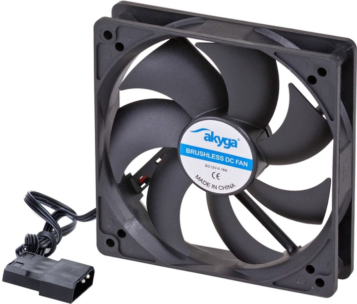 Кулер Akyga Fan 12 cm Molex Black (AW-12A-BK) - зображення 1