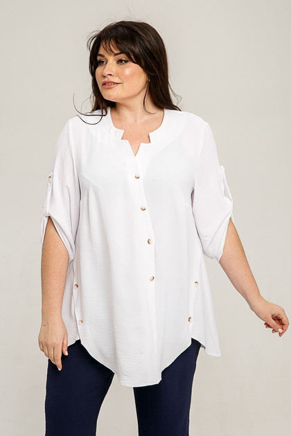 Женская туника больших размеров UF-Fashion AP - 101404 54 белый от ...