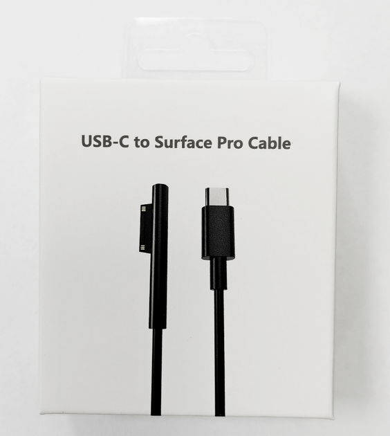 Кабель DK 180см Cable Type-C / USB-C для Microsoft Surface Go / Book / Laptop / Pro (black) - Фото 2 Кабель DK 180см Cable Type-C / USB-C для Microsoft Surface Go / Book / Laptop / Pro (black) - изображение 2
