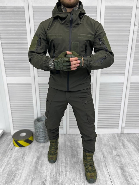 Тактичний військовий костюм M16 ( Куртка + Штани ), Камуфляж: Олива, Розмір: XL - зображення 1