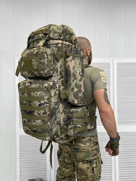 Тактичний великий армійський рюкзак 100+10 літрів пиксель 31 -0 - изображение 1