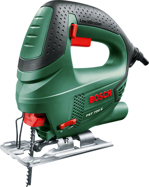 Лобзик электрический Bosch PST 700 E, 500 Вт, глубина реза 70 мм + полотно T144 D + кейс (06033A0020) - изображение 7