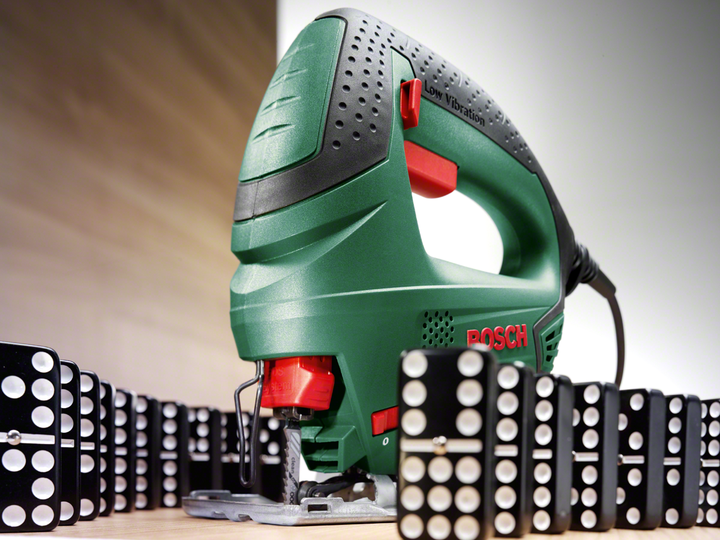 Лобзик электрический Bosch PST 700 E, 500 Вт, глубина реза 70 мм + полотно T144 D + кейс (06033A0020) - изображение 8