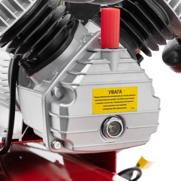 Компресор 100 л, 3 кВт, 220 В, 10 aтм, 420 л/хв, 2 циліндри. INTERTOOL PT-0008 - изображение 7