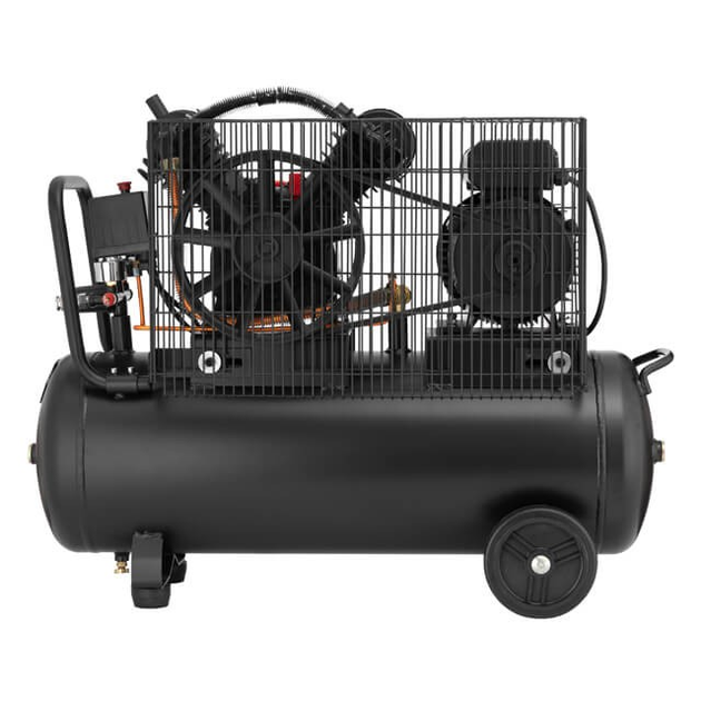Компресор 50 л, 3 кВт, 220 В, 10 атм, 500 л/хв, 2 циліндри INTERTOOL PT-0016 - изображение 3