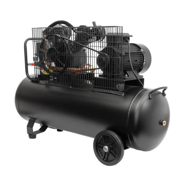 Компресор 100 л, 3 кВт, 380 В, 10 aтм, 500 л/хв., 2 циліндри INTERTOOL PT-0013 - изображение 3