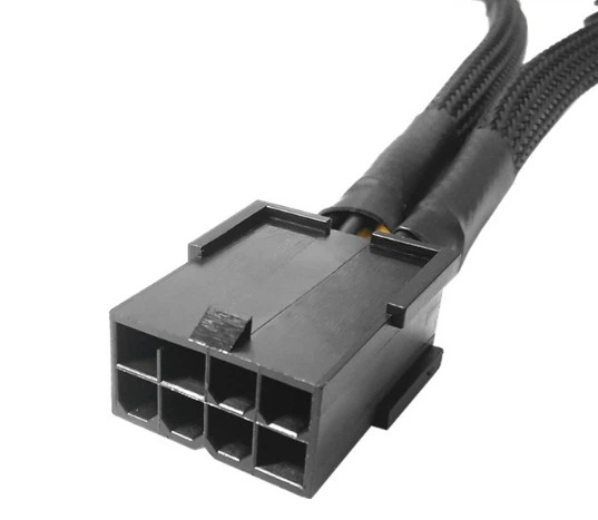 Кабель переходник в оплетке 18 AWG 20 см GPU 8 pin -> 2х GPU PCI-E (6+2) VGA на видеокарту (540106028) Черный - Фото 9 Кабель переходник в оплетке 18 AWG 20 см GPU 8 pin -> 2х GPU PCI-E (6+2) VGA на видеокарту (540106028) Черный - изображение 9