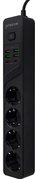 Мережевий фільтр Proove Power Socket P-04 (4 розетки + 4 USB + 2 Type-C) 2М (39684) - зображення 2