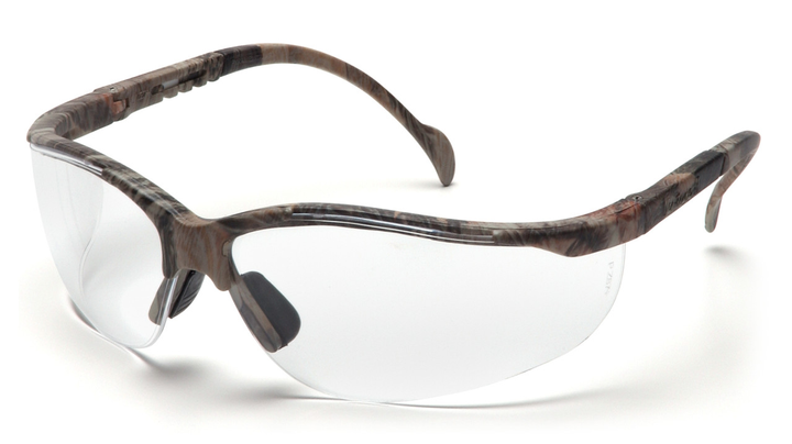 Тактические очки защитные открытые в камуфлированной оправе Pyramex Venture-2 Camo (clear) прозрачные - изображение 1