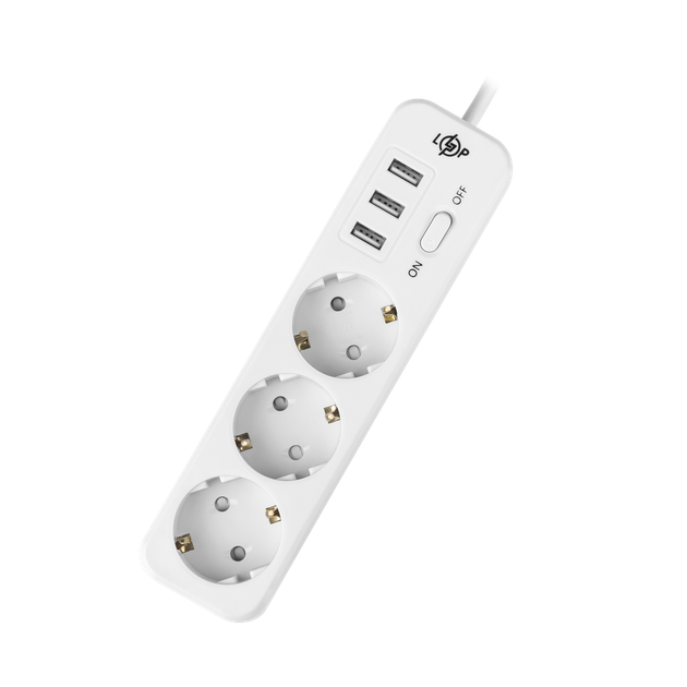 Сетевой фильтр PREMIUM LP-X3 USB 2 м White (2200Вт) - изображение 3