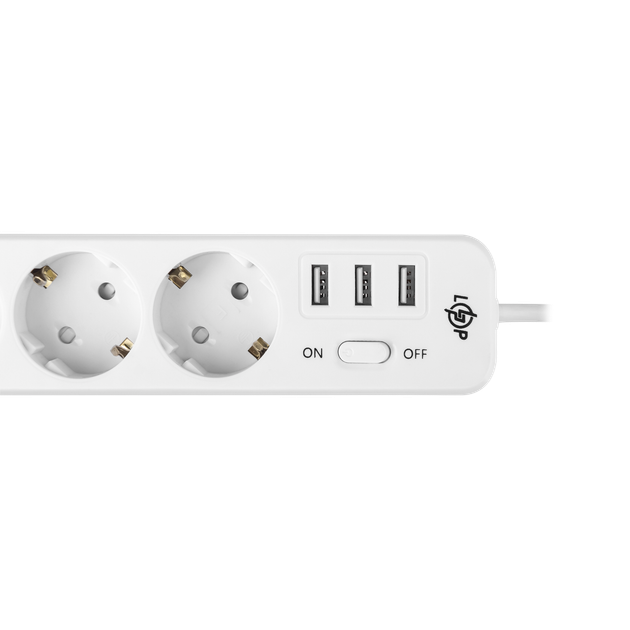 Сетевой фильтр PREMIUM LP-X3 USB 2 м White (2200Вт) - изображение 4