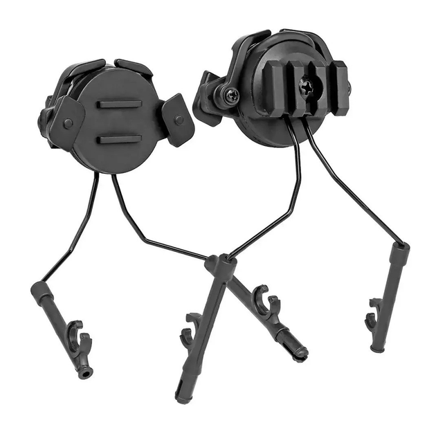 Адаптер кріплення на шолом для активних навушників Peltor/Earmor/Walkers Чорний - зображення 1