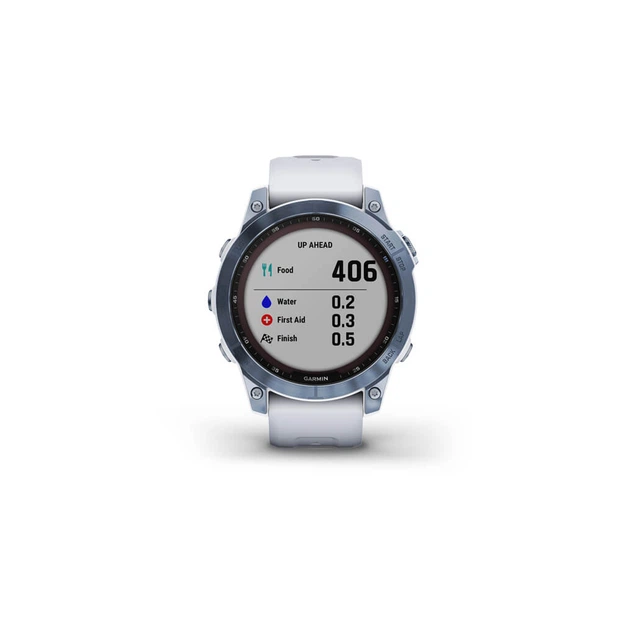 Смарт-годинник Garmin fenix 7 Sapph Solar, Mineral Blue Ti w/Whitestone Band, GPS (010-02540-25) - изображение 7