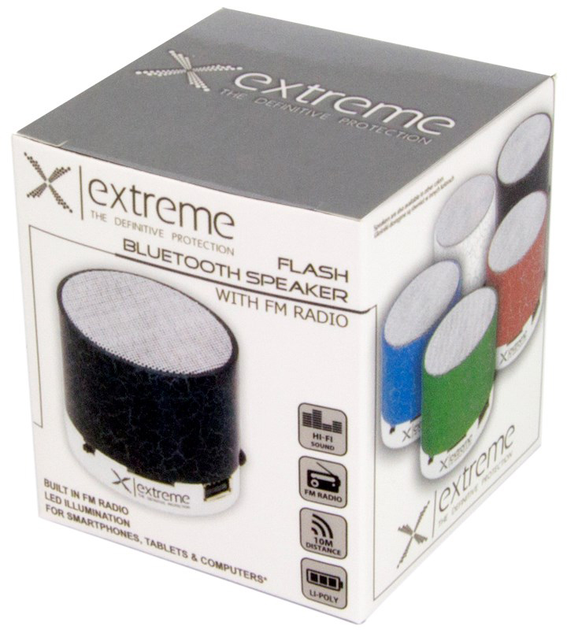 Акустична система Extreme XP101K Portable bluetooth speaker 3 W Black (AKGEXEGLO0002) - зображення 2