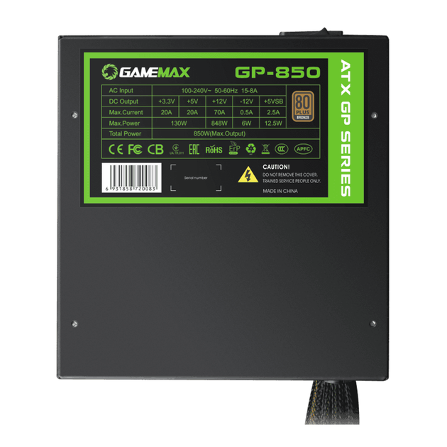 Блок питания GameMax GP-850 850W 140 mm OVP/UVP/OTP/OCP/OLP/OPP/SCP - Фото 4 Блок питания GameMax GP-850 850W 140 mm OVP/UVP/OTP/OCP/OLP/OPP/SCP - изображение 4