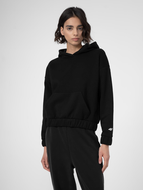 Акція на Худі жіноче 4F Sweatshirt F255 4FSS23TSWSF255-20S S Чорне від Rozetka